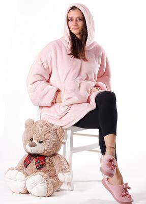 WOMEN'S DRESSING GOWN TU SWEATSHIRT WITH SHERPA Tellini S.r.l. Wholesale Clothing